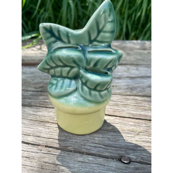 Vintage 1950s Shawnee Flowerpot Wall Pocket Measuring Spoon Holder, - Picture 10 of 10